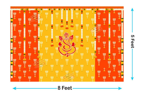 S2S Backdrop Cloth for Pooja Decoration